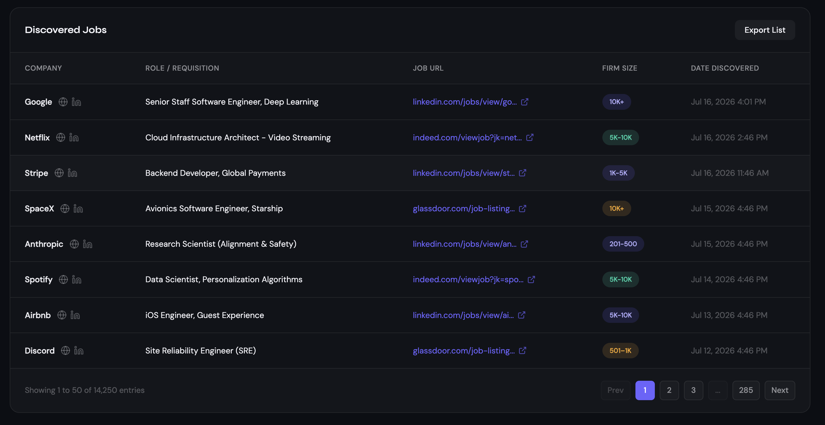 Job Requisitions Search